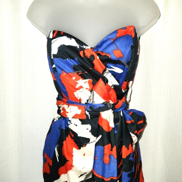 French Connection Strapless Mini Dress in Red, White, and Blue Size 4 - Picture 3 of 9